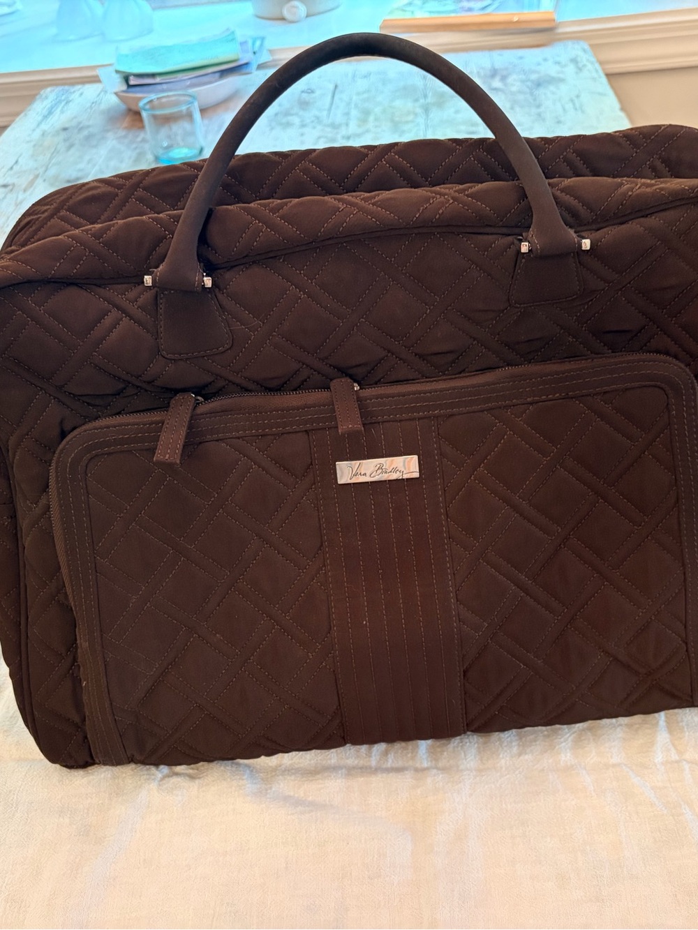 Vera Bradley Quilted Travel Duffel Bag - Brown